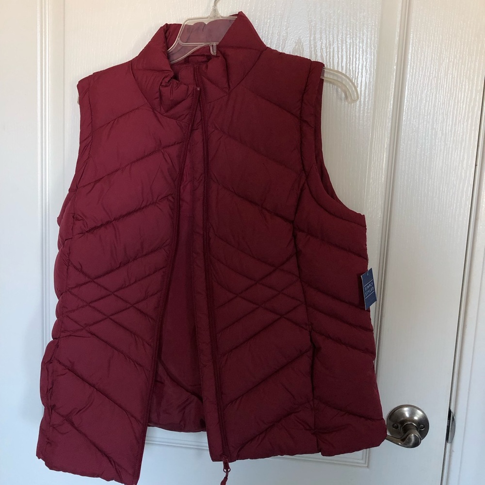 maroon vest